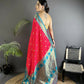 Joban Fashion Hot Pink Banarasi Soft Silk Woven Butti Saree | Swadesiicart