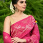 Exclusive Collection Pink Beautiful Linen Jamdani Saree - Swadesiicart