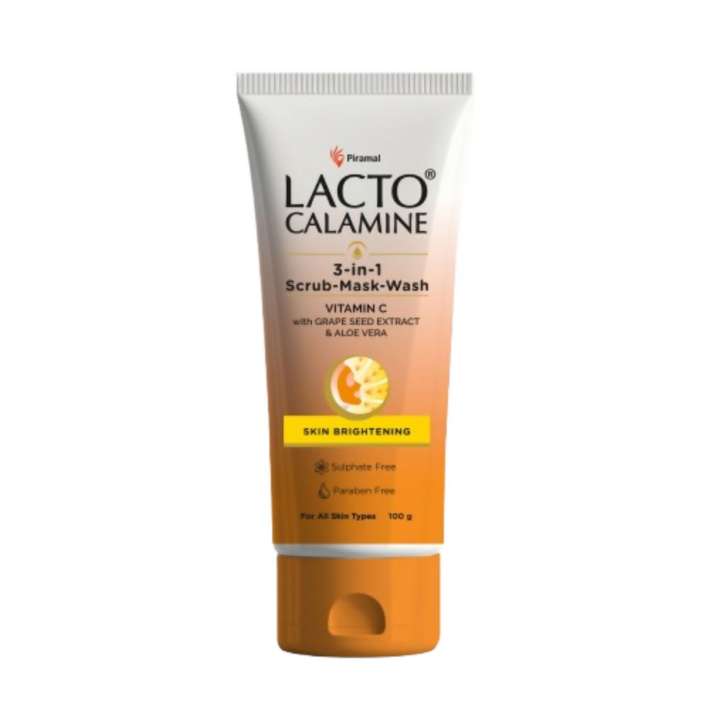 Lacto Calamine 3 - In - 1 Vitamin C Face Scrub - Mask - Wash - Swadesiicart