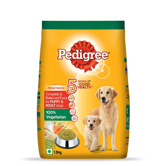 Pedigree Puppy & Adult Vegetarian Dry Dog Food - Swadesiicart
