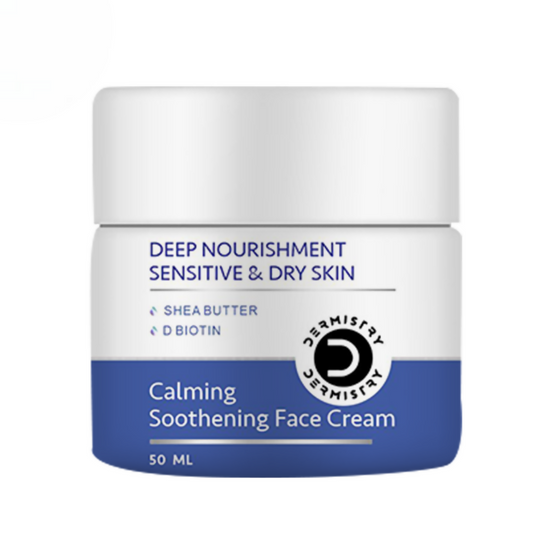Dermistry Sensitive & Dry Skin Care Deep Nourishment Calming Soothing Face Cream Shea Butter Biotin - Global Medicare Inc