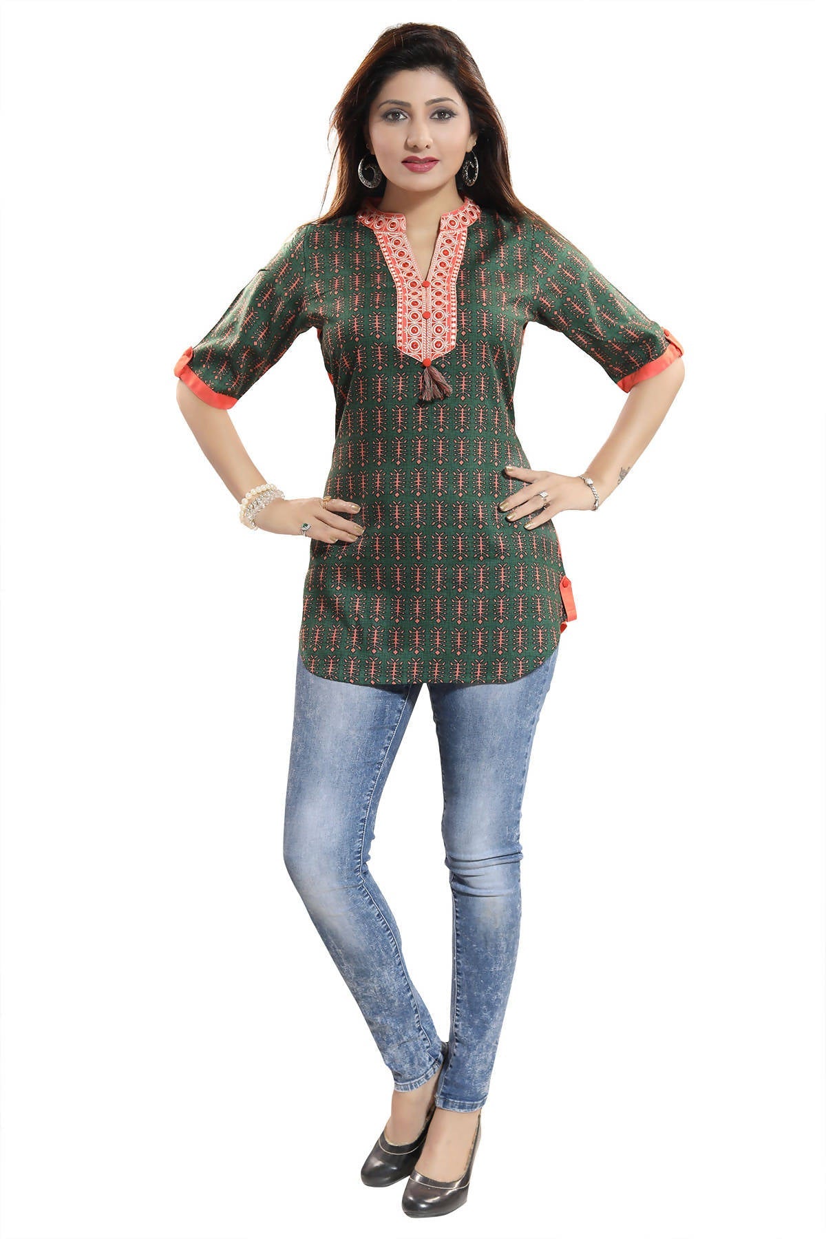 Snehal Creations Short Rayon Kurti | Swadesiicart