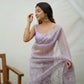 Vamsee Vijaysitara Lavender Organza Saree - Swadesiicart