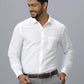 Ramraj Cotton Mens Full Sleeve White Shirt Plus Size - Justice White | Swadesiicart
