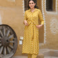 Jyoti Fashion Women's Mustard Pure Muslin Heavy Digital Printed Kurta Pant Set | Swadesiicart
