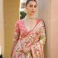 Vishnu Weaves Women's Off White Paithani Silk Zari Woven Saree with Unstitched Blouse - Swadesiicart