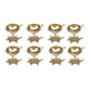 Tied Ribbons Gold Toned 8 Pieces Decorative Brass Diyas With Tortoise Base | Swadesiicart