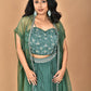 Morchari Women Hand Embroidery Crop Top-Green - Swadesiicart