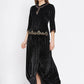 Women Republic Black Velvet Embroiderd Koti With Dhoti Pants | Swadesiicart