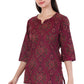 Jaitra Apparels Women Printed Pure Cotton Straight Kurta (Wine) - Swadesiicart