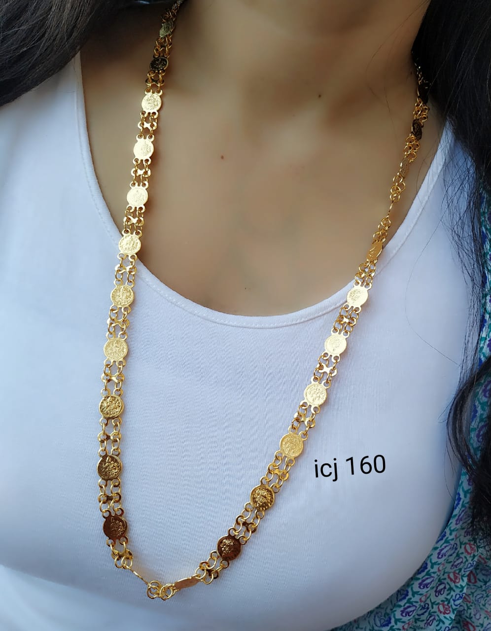 Gold-Polished Alloy Brass Beaded Matarmala Chain - The Pari | Swadesiicart