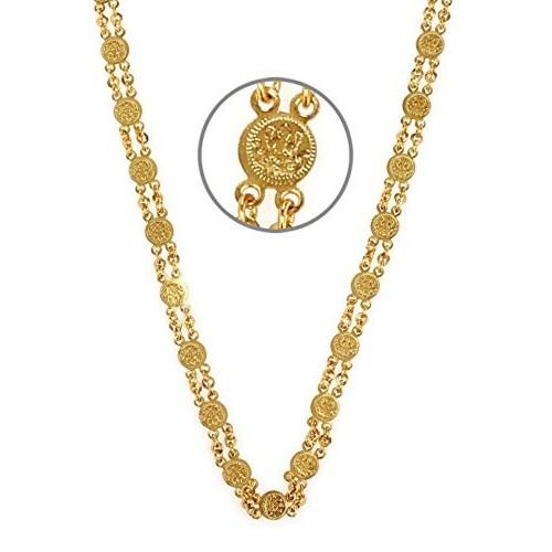 Gold-Polished Alloy Goddess Laxmi Ginni Chain - The Pari | Swadesiicart
