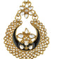 Gold-Polished Alloy Black Enamel Ethnic Earrings - The Pari - Swadesiicart