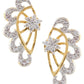 Gold-Polished Alloy American Diamond Small Earrcuff - The Pari - The Pari - Dinesh Associates