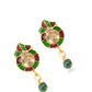 Gold-Polished Alloy Enamel Stud Earrings - The Pari - Swadesiicart