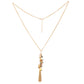 Gold-Polished Alloy Long Multi Chain Necklace - The Pari | Swadesiicart
