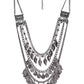 Silver-Plated Alloy Multi Layer Silver Oxidised Necklace - The Pari | Swadesiicart
