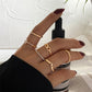 Gold-Polished Alloy Stylish Contemporary Stackable Ring - The Pari | Swadesiicart