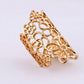 Gold-Polished Alloy Golden Mughlai Ring - The Pari | Swadesiicart