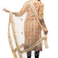 A R Silk Women's Orgenza Cotton Gota Work Golden Fancy Dupatta