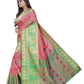 Vamika Banarasi Cotton Silk Peach Weaving Saree | Swadesiicart