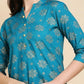 Anubhutee Blue & Golden Printed Kurti | Swadesiicart