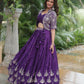 Lorenvalley Pure Chinnon With Rich Embroidered Sequins Work Lehenga Choli with Koti | Swadesiicart