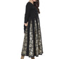 Ahalyaa Black Crepe Foil Printed Anarkali Kurta | Swadesiicart