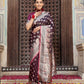 Shree Shyam Fashion Purple Silk Saree