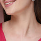NVR Wome's Silver-Plated Pearl Studded Circular Studs Earring | Swadesiicart