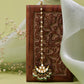 Ruby Raang Gold Polished Gold Kundan Maang Tikka | Swadesiicart