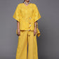 Ahalyaa Women Mustard Yellow Floral Printed Pure Cotton Co-Ords - Swadesiicart