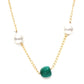 Layered Pearl and Emerald Neckpiece (gold) - Ruby Raang | Swadesiicart