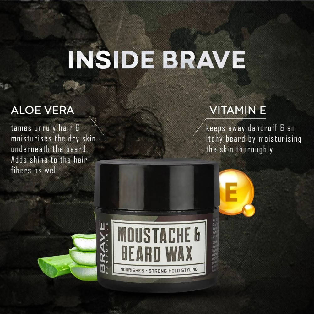 Brave Essentials Beard & Moustache Wax - Swadesiicart