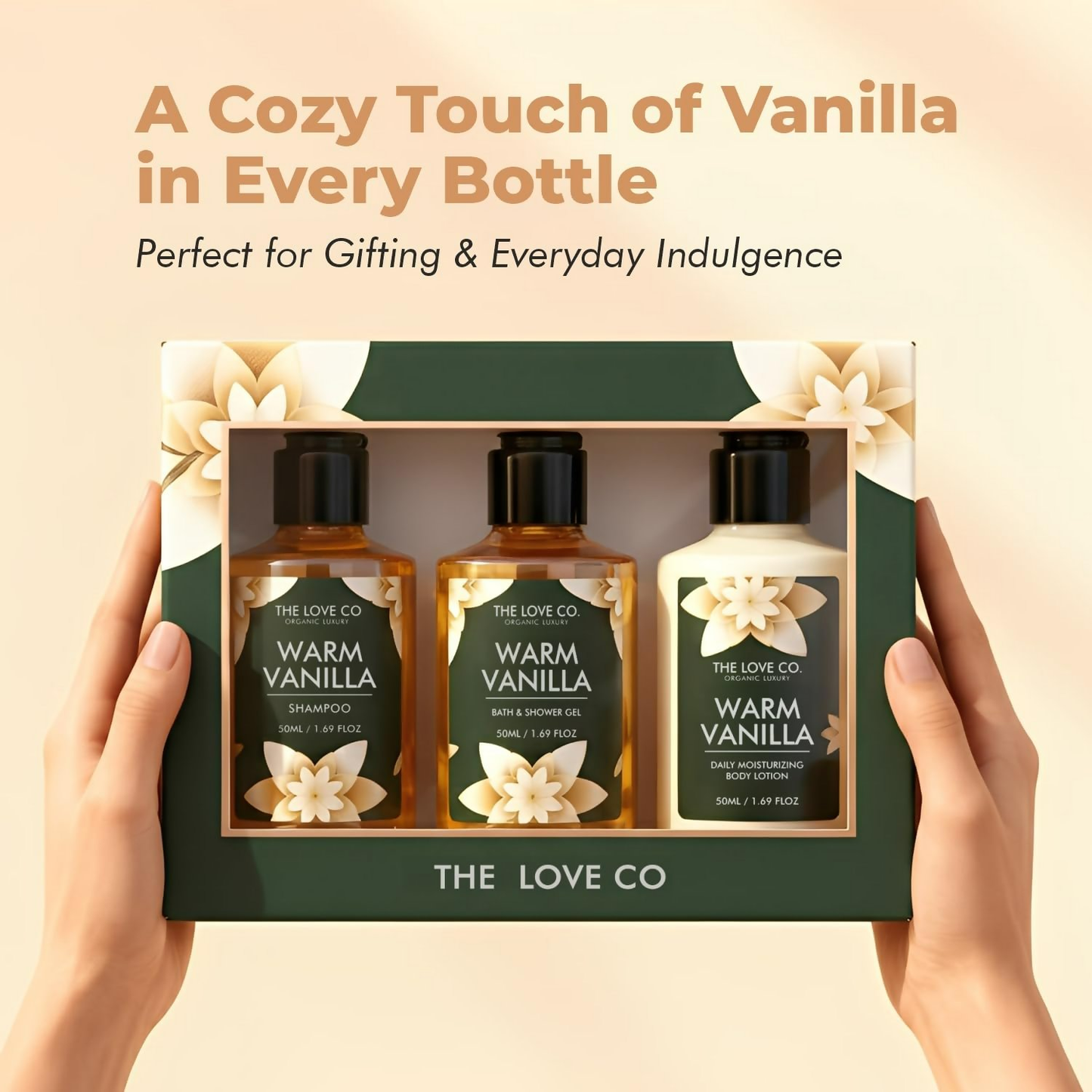 The Love Co. Warm Vanilla Bath & Body Gift Set - Swadesiicart