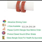 Afast Bridal Wedding & Party Fashionable Colorful Glass Bangle/Kada Set, Pack Of 12 - Red - Swadesiicart