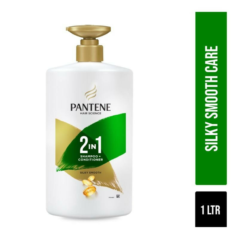 Pantene 2 In 1 Silky Smooth Care Shampoo + Conditioner | Swadesiicart