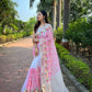 Vamsee Radhika Jaal Pink Organza Silk Saree - Swadesiicart