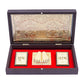 Golden Peacock Brown & Gold-Toned 24 Ct Gold Foil Laxmi And Ganesh Pooja Box