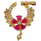 AD Ruby Floral Nose Ring | Swadesiicart