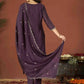 The52 Wine Women's Gorgeous Vichitra Fabric Embroidered Work Straight Kurta Pant and Dupatta Set - Swadesiicart