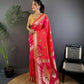 Joban Fashion Banarasi Pink Woven Soft Silk Saree | Swadesiicart