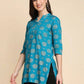 Anubhutee Blue & Golden Printed Kurti | Swadesiicart