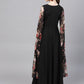 Ahalyaa Women's Black Crepe Dress | Swadesiicart