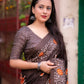 Coffee Silk Blend Ethnic Motifs Saree with Unstitched Blouse - Hiral Fashion | Swadesiicart