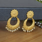 Joban Fashion Women Matte Gold Brass Earrings | Swadesiicart