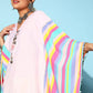 Ahalyaa Women Lovely Pink Crepe Vacation Stripes Kurta | Swadesiicart