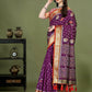 Lorenvalley Fashion Purple Patola Silk Woven Design Zari Meenakari Weaving Saree - Swadesiicart