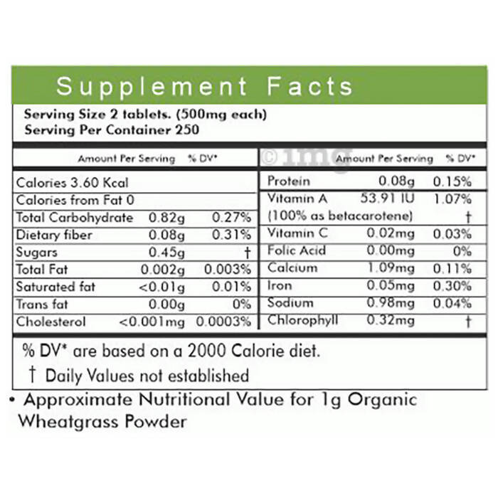 Naturz Ayurveda Wheatgrass Tablets | Swadesiicart