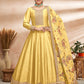 Myra Yellow Art Silk Embroidered Anarkali Suit | Swadesiicart